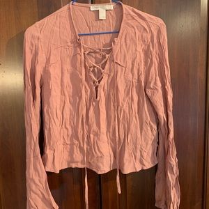 Forever21 Pink Lace Top